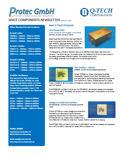 Q-Tech New Space Products February 2015