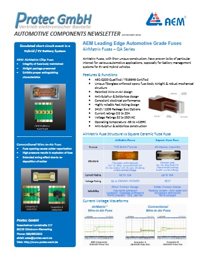 Automotive AirMatrix Fuse AEM Components