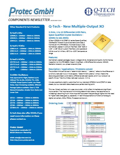 Multiple Output Oscillator q-Tech Components
