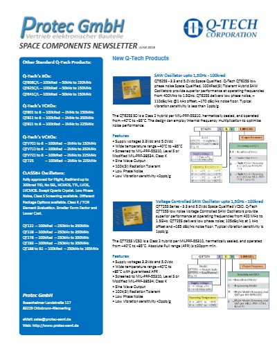 up to 1,5GHz Oscillator Rad Hard from Q-Tech