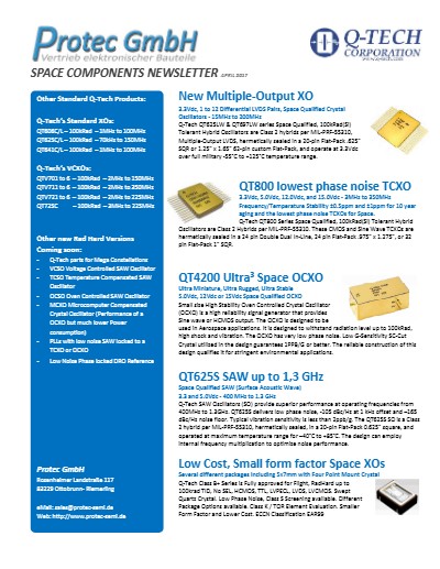 Q-Tech New RadHard Oscillators