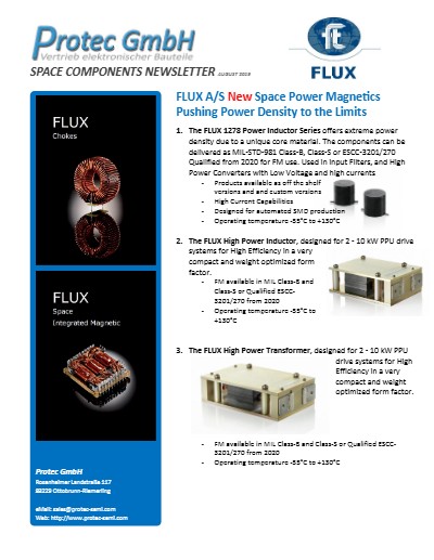 Space Power Magnetics Power Density to the Limits by FLUX A/S
