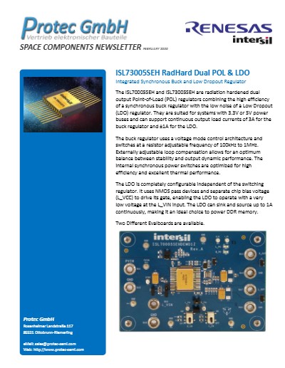 ISL73005SEH RadHard Dual POL & LDO Renesas / Intersil